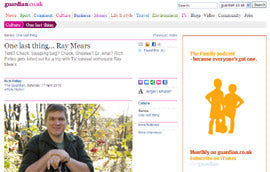 Online interviews with Ray Mears