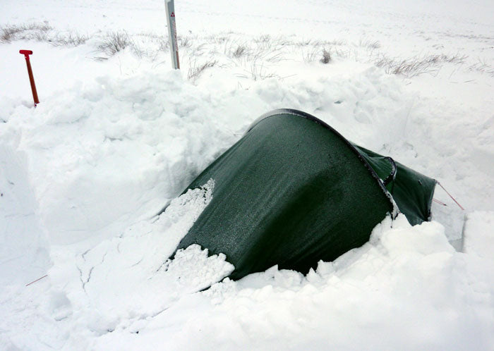 Camping out in the snow