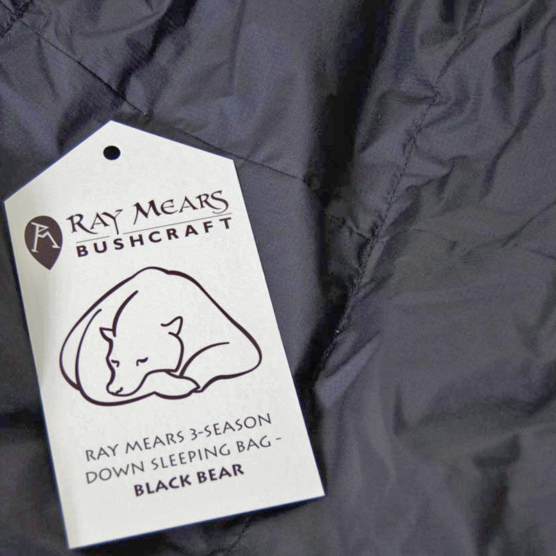 Ray Mears 3-Season Down Sleeping Bag - Black Bear