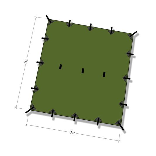 DD Tarp 3x3 - Olive Green
