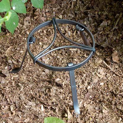 The Ray Mears Folding Trivet, in use with a Zebra Billy Can