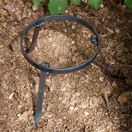 The Ray Mears Folding Trivet, in use with a Zebra Billy Can