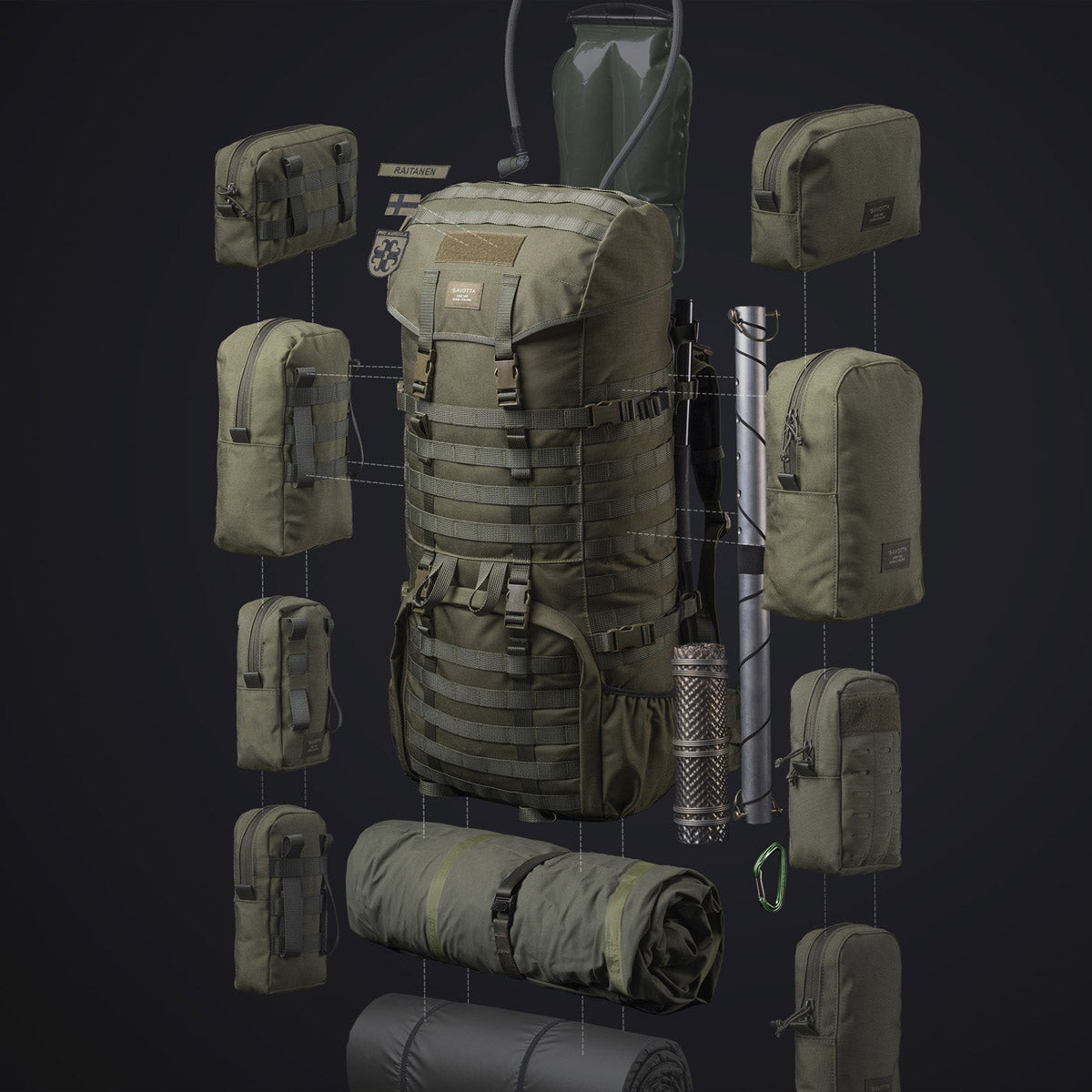 Savotta Jääkäri XL 70 litre Backpack  - Olive Green