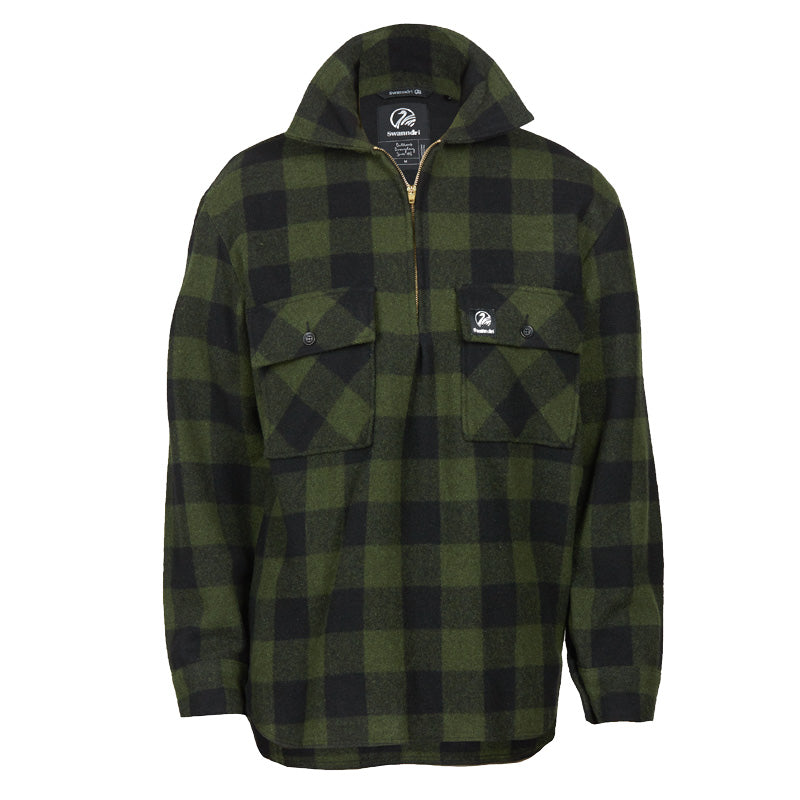 Swanndri Ranger Wool Bushshirt - Olive/Black Check