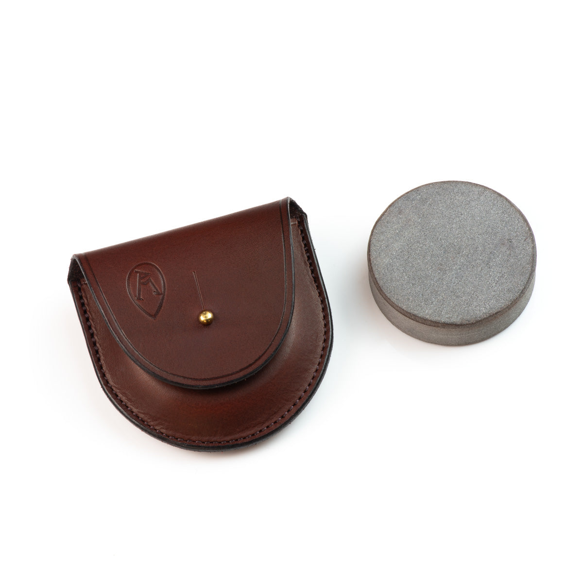 Wastikivi Axe Stone and Ray Mears Leather Belt Case