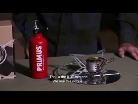 Primus OmniLite Ti with bottle and pouch